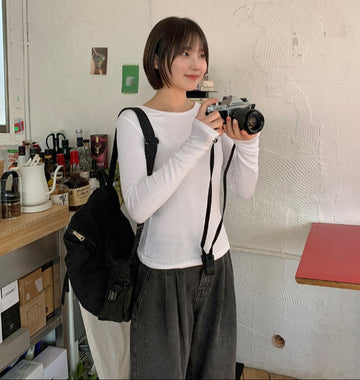 Hadel Basic Layered Long Sleeve Tee